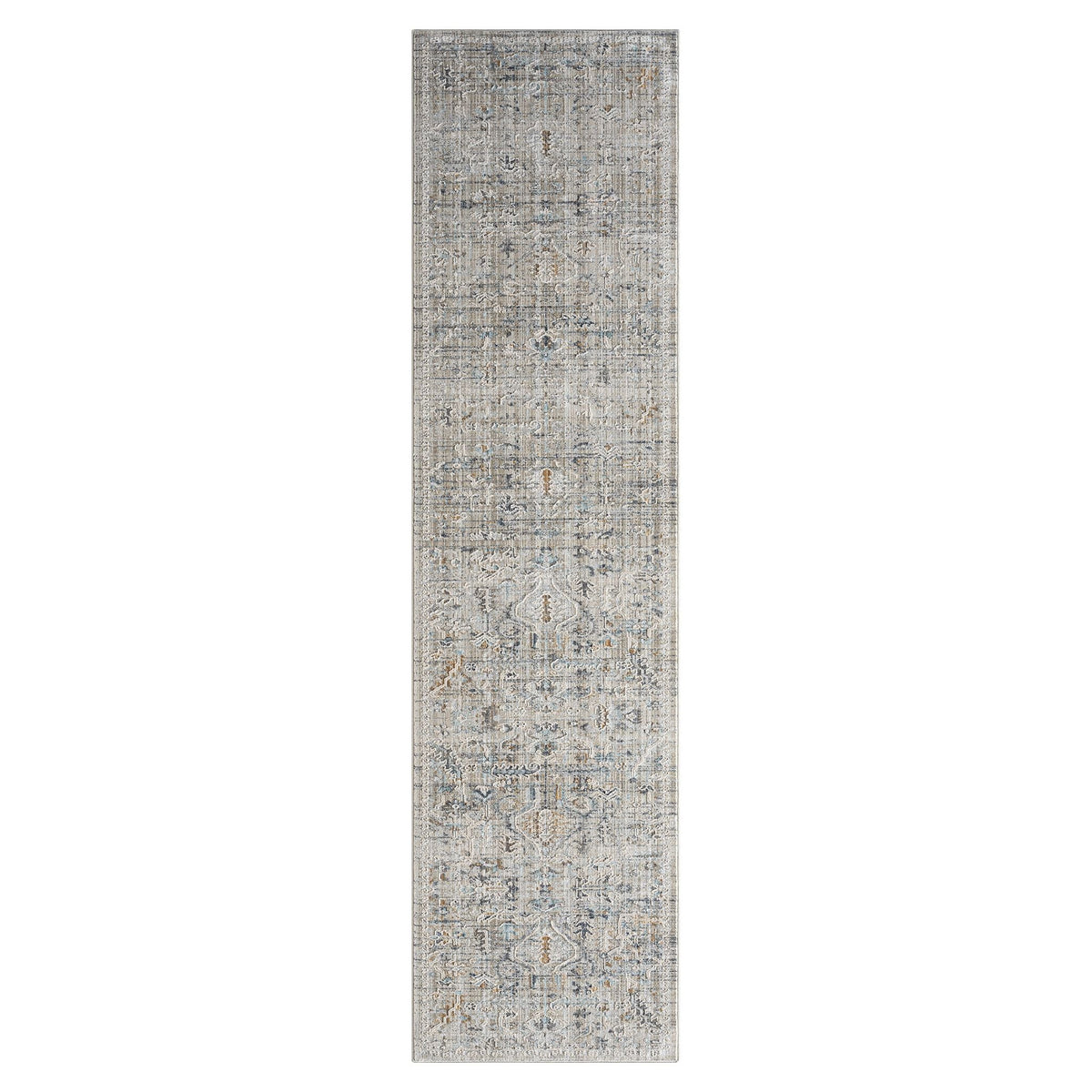 Aubrey 6755 Taupe Abstract, Traditional Hallway Runner