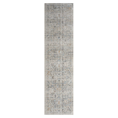 Aubrey 6755 Taupe Abstract, Traditional Hallway Runner