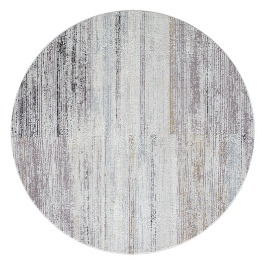 Easton 469 Cloud Abstract, Transitional Round Rug