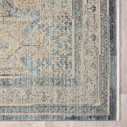 Aubrey 6752 Charcoal Abstract, Traditional Rug
