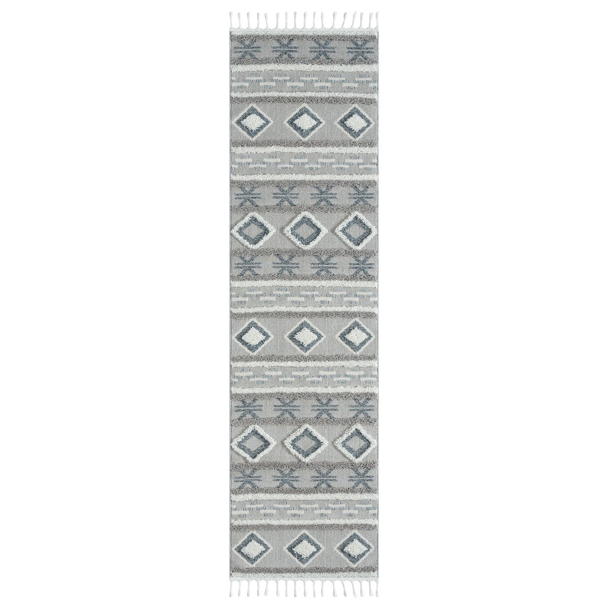 Cottage 546 Slate Geometric Hallway Runner