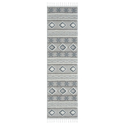 Cottage 546 Slate Geometric Hallway Runner