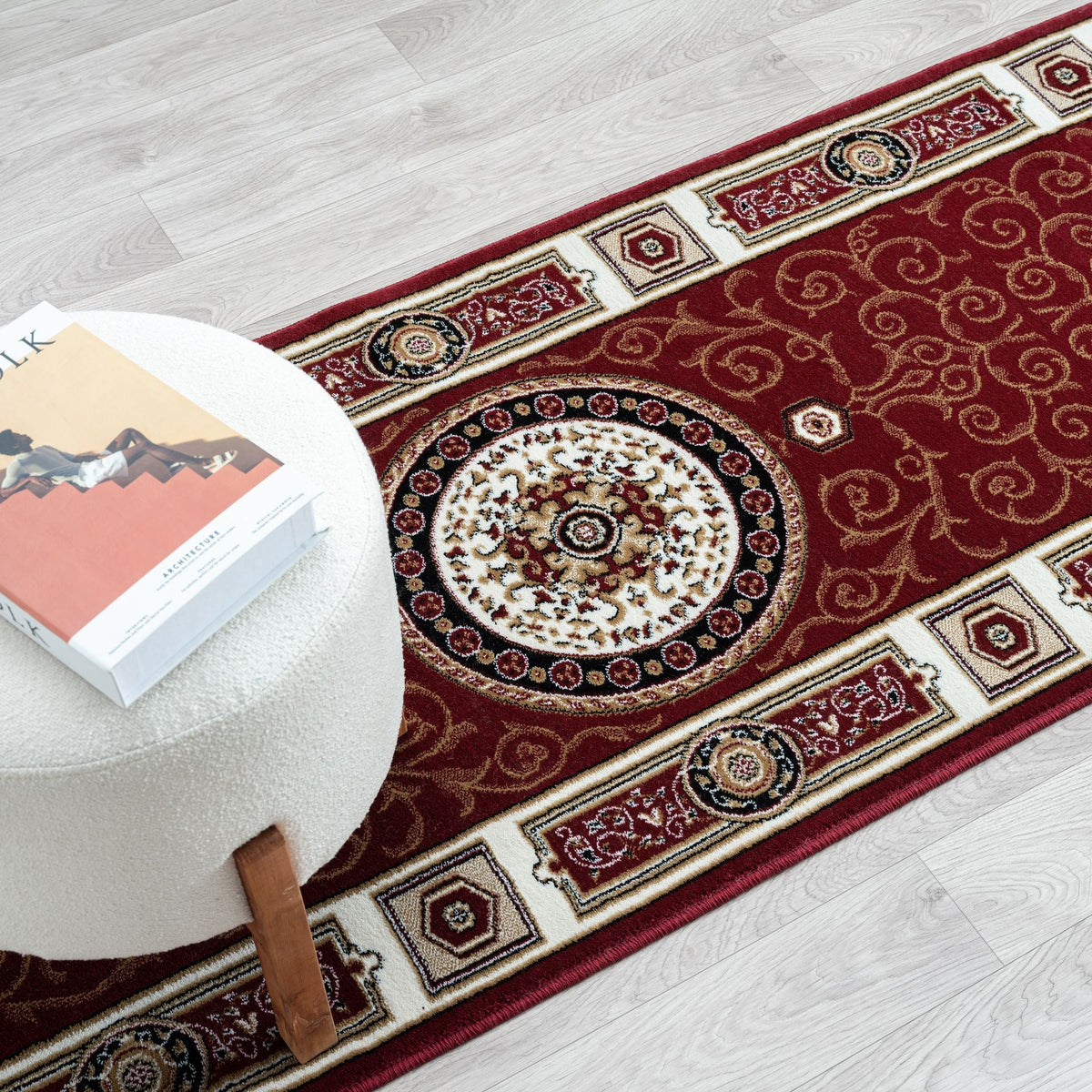 Estate 511 Red Traditional, Classic Hallway Runner