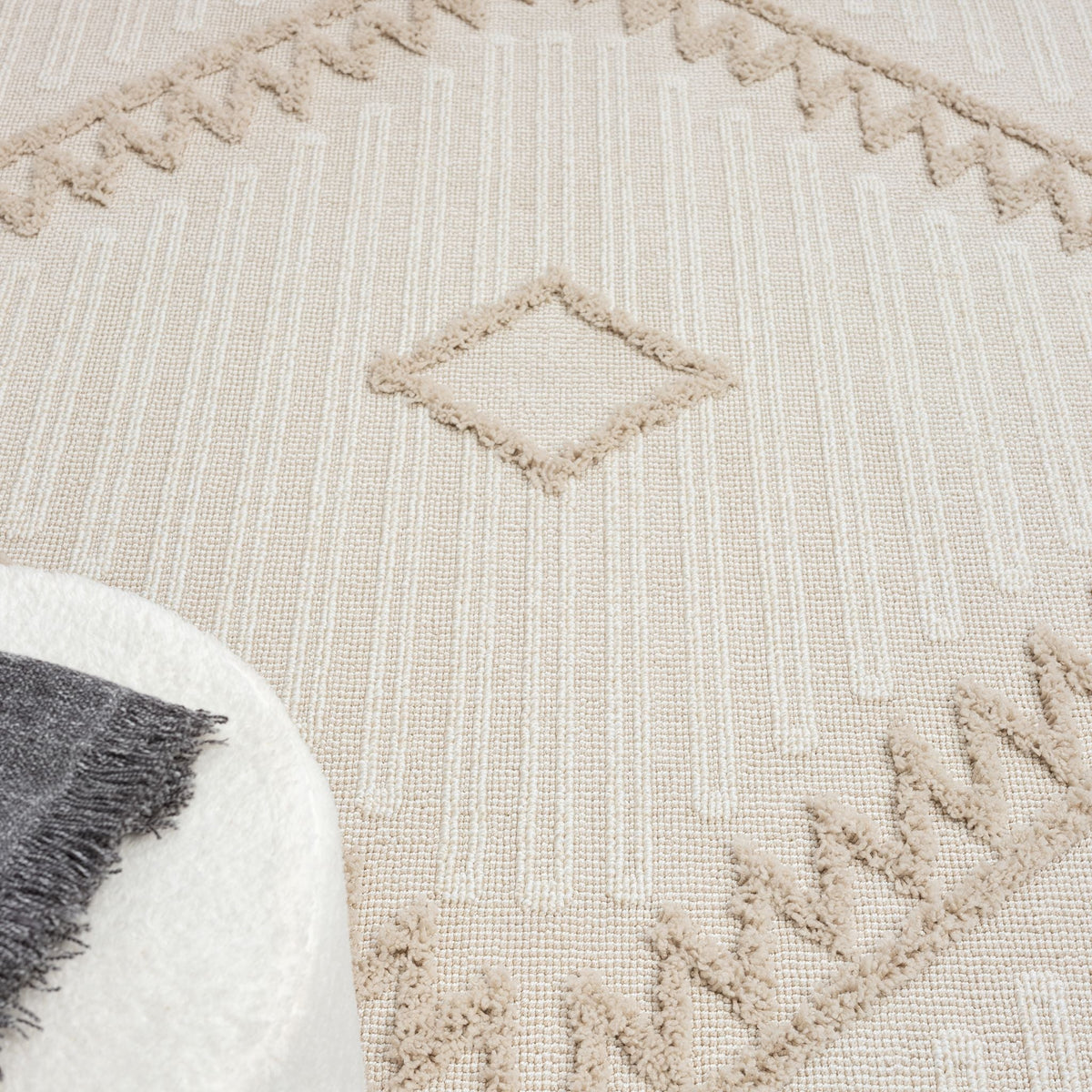 Cottage 545 Taupe Geometric Rug