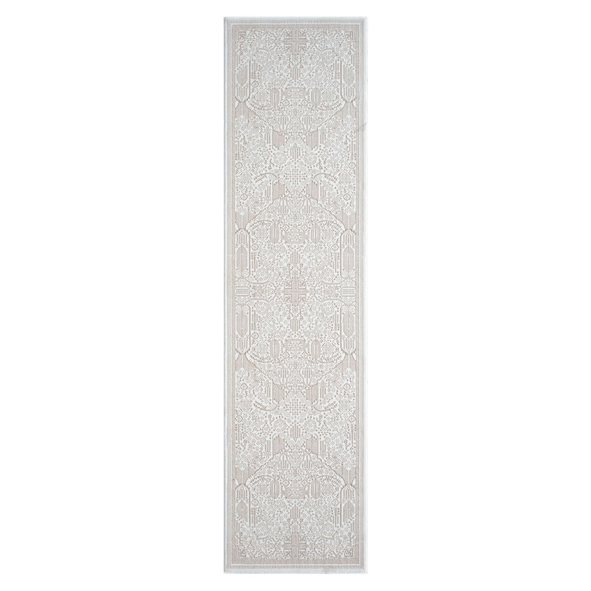 Fable 472 Sand Abstract, Modern Hallway Runner