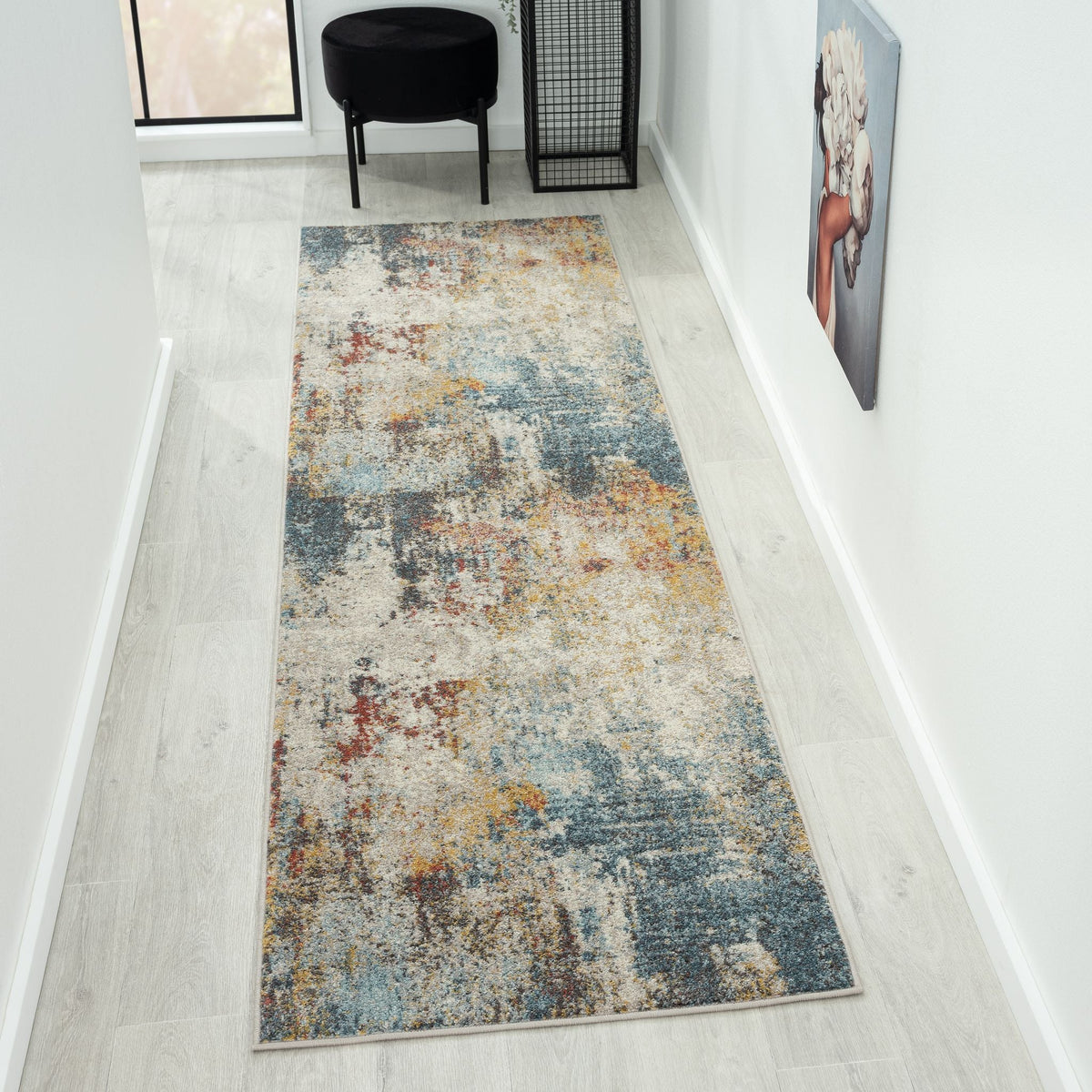 Canyon 513 Multi Abstract Hallway Runner