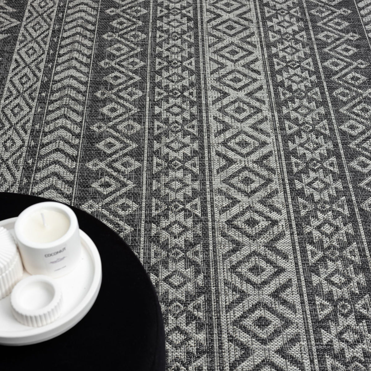 Alfresco 421 Charcoal Indoor Outdoor Indoor/Outdoor, Flatweave Rug