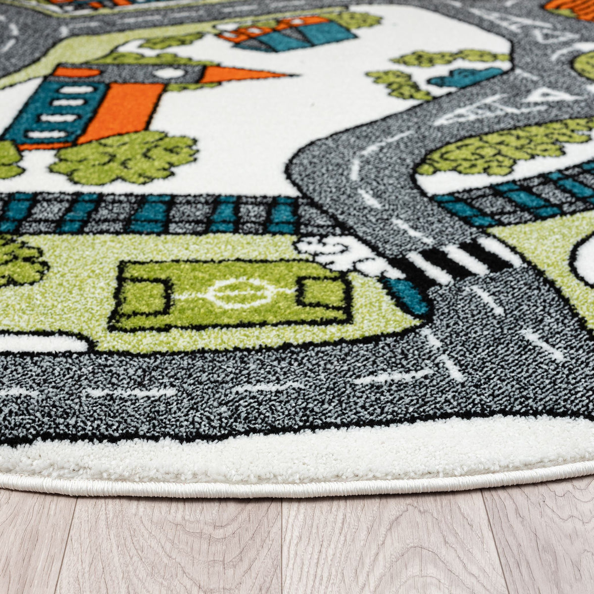 Kidsville 575 Cream Round Rug
