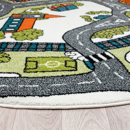 Kidsville 575 Cream Round Rug
