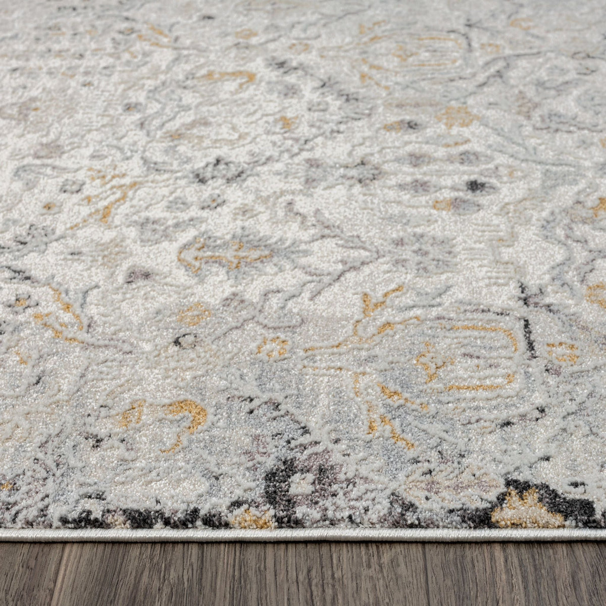 Easton 462 Silver Abstract, Transitional Hallway Runner