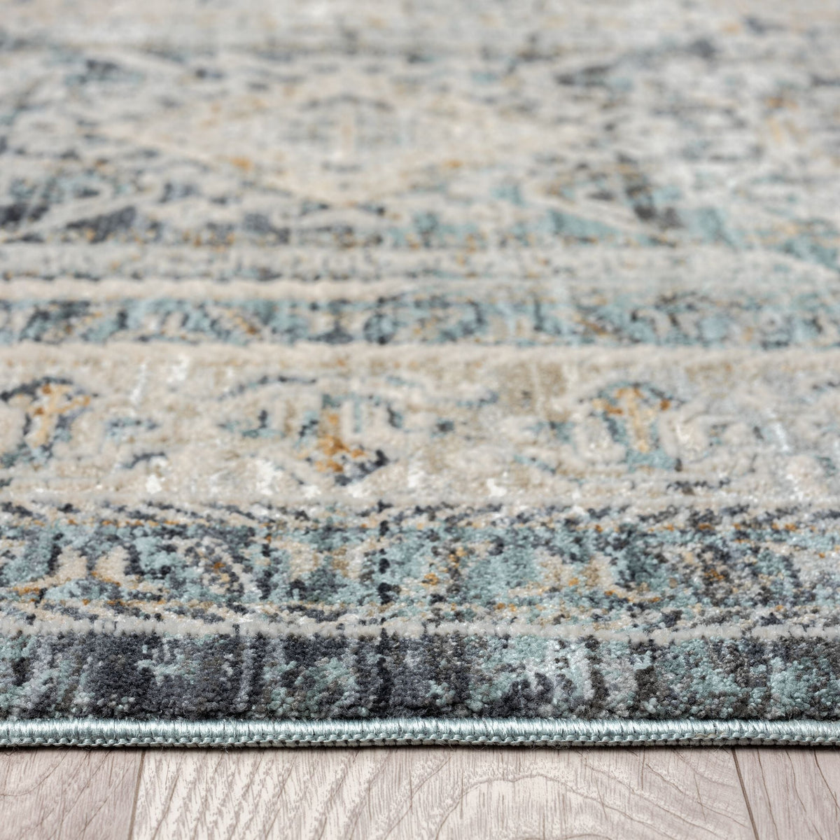 Aubrey 6752 Charcoal Abstract, Traditional Hallway Runner