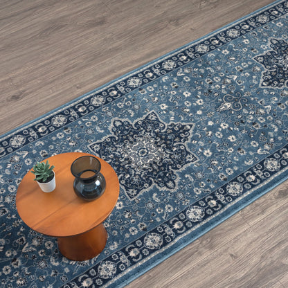 Sahara 895 Navy Traditional Hallway Runner