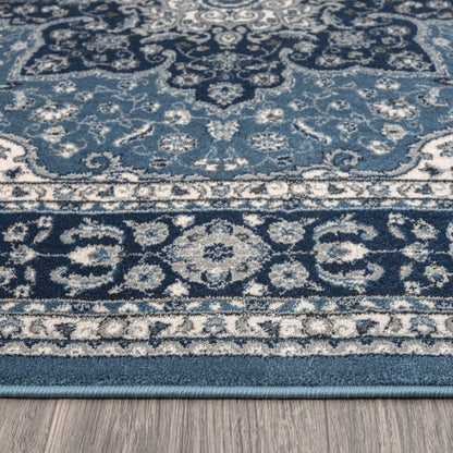 Sahara 895 Navy Traditional Hallway Runner