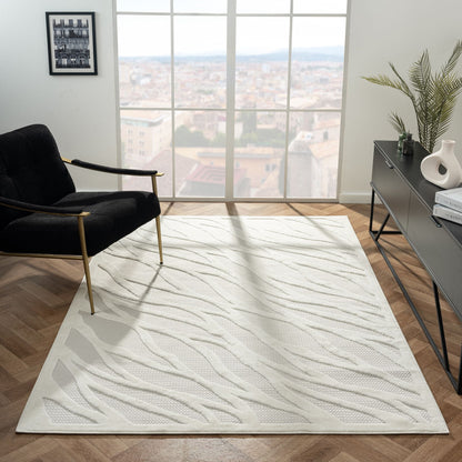 Calm 415 Ivory Geometric Rug