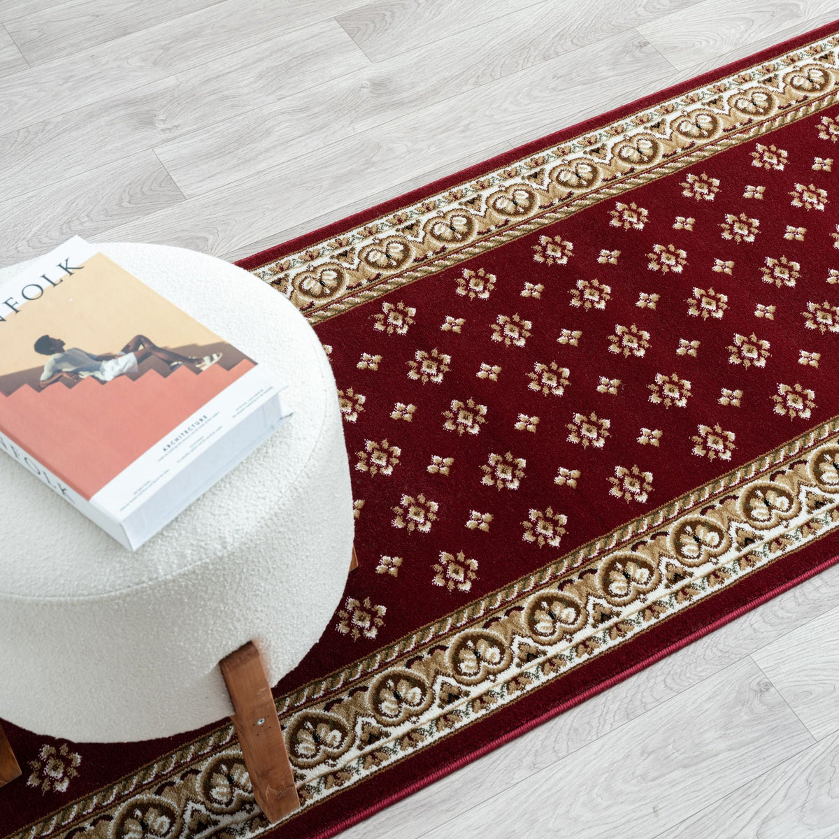 Royal 525 Red Traditional, Classic Hallway Runner