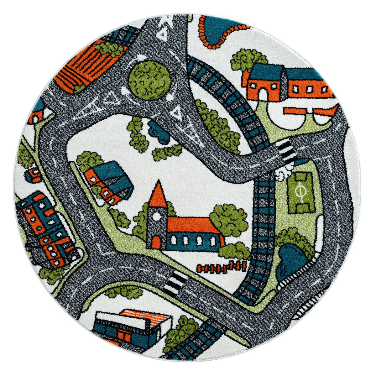 Kidsville 575 Cream Round Rug