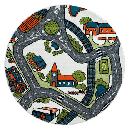 Kidsville 575 Cream Round Rug