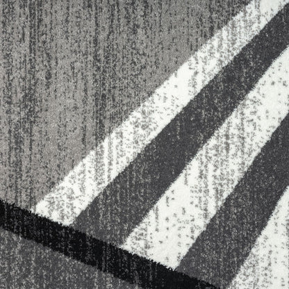 Adore 2317 Grey Abstract Hallway Runner