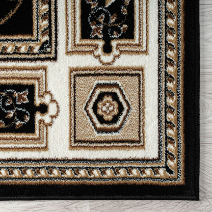 Estate 511 Black Traditional, Classic Hallway Runner