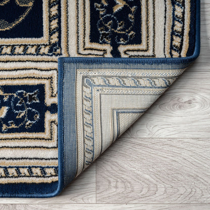Estate 511 Navy Traditional, Classic Hallway Runner