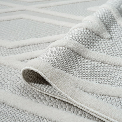 Calm 418 Frost Geometric Rug