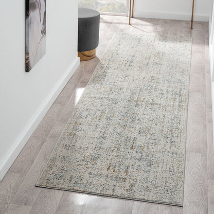 Aubrey 6738 Sand Abstract, Traditional Hallway Runner