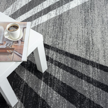 Adore 2317 Grey Abstract Rug