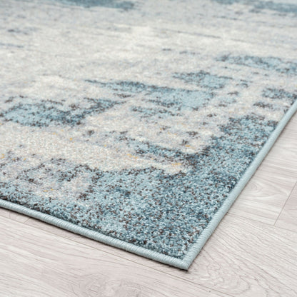 Canyon 516 Blue Abstract Hallway Runner