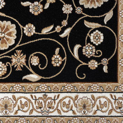 Estate 512 Black Traditional, Classic Hallway Runner