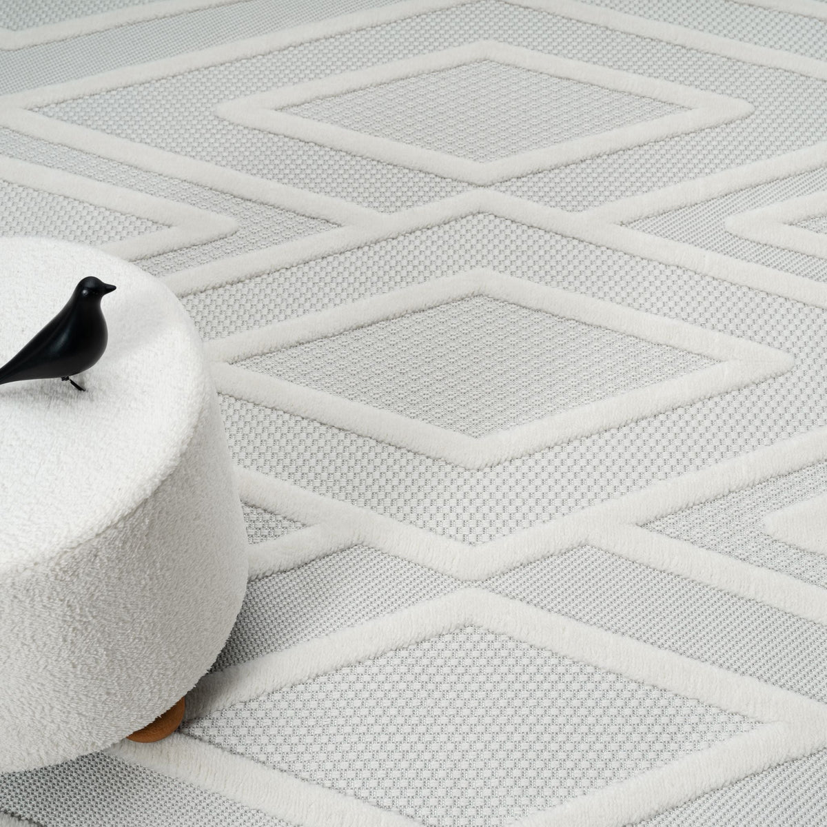 Calm 418 Frost Geometric Rug