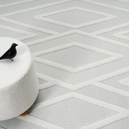Calm 418 Frost Geometric Rug