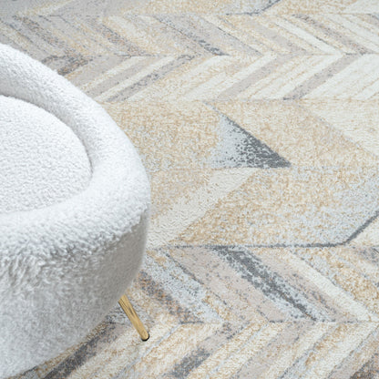 Amber 188 Stone Abstract, Geometric Rug