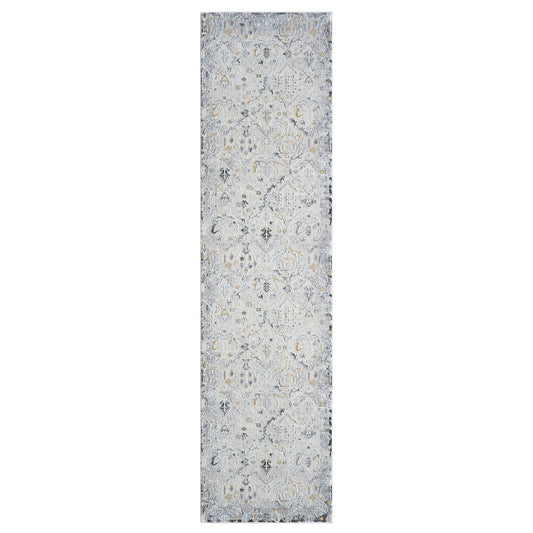 Easton 462 Silver Abstract, Transitional Hallway Runner