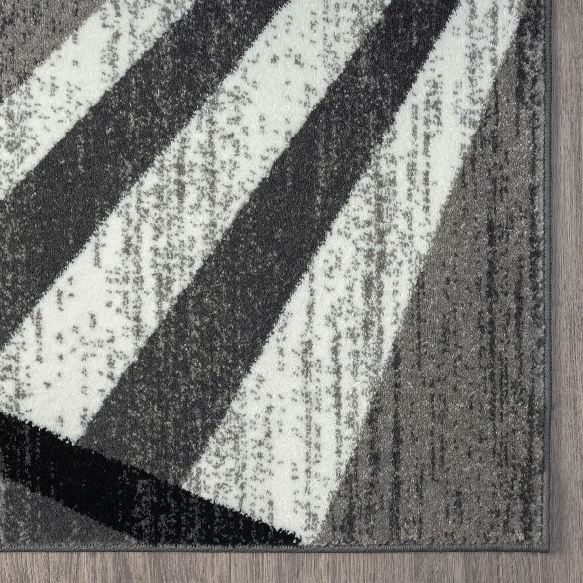 Adore 2317 Grey Abstract Hallway Runner