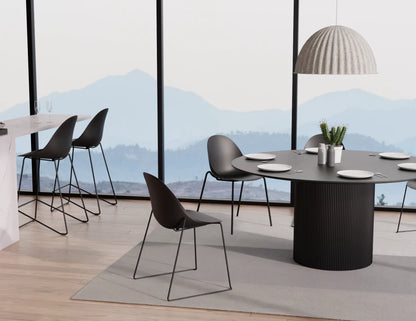 Pebble Chair Black with Shell Seat