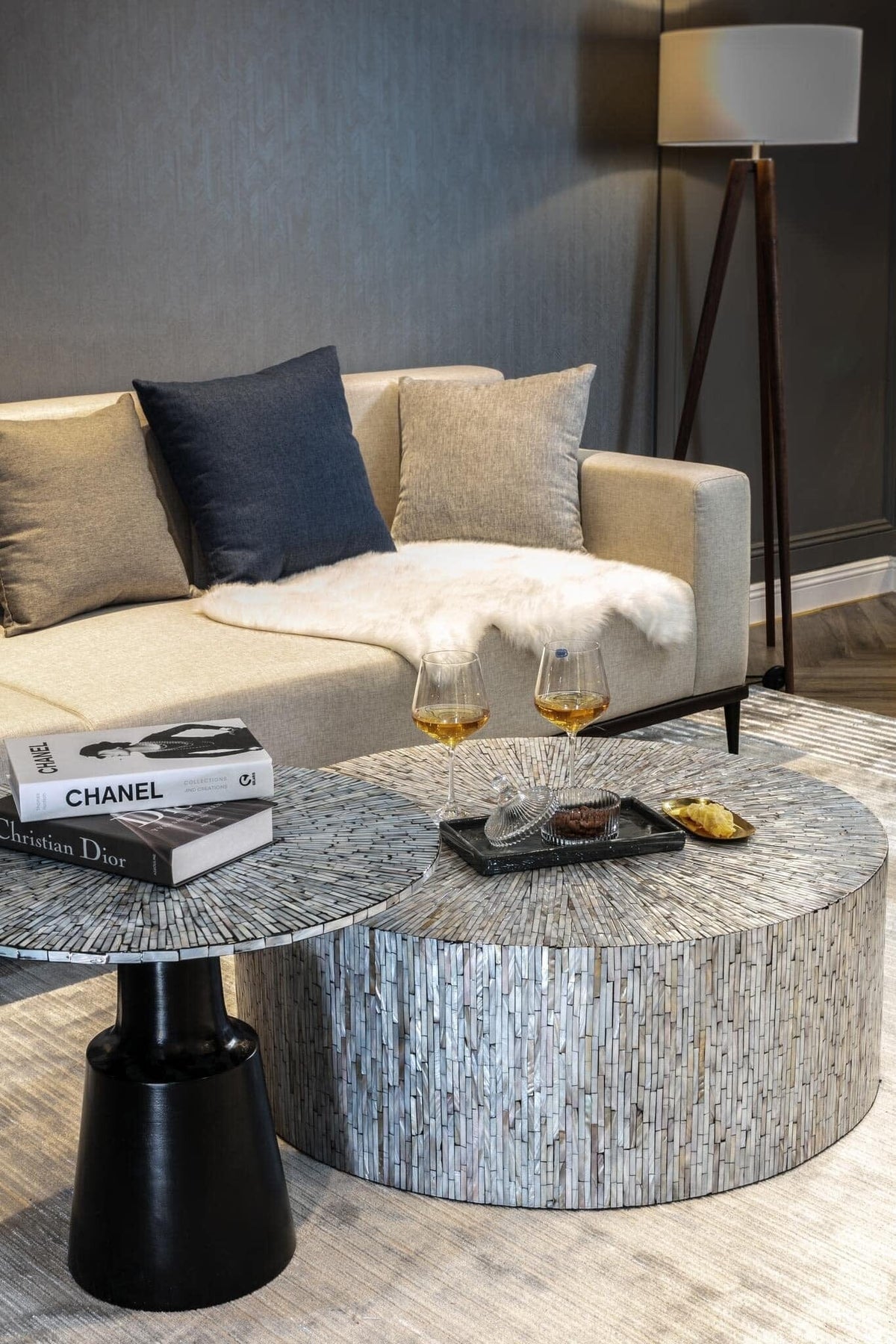 Phaedra Mother of Pearl Square Coffee Table 92cm