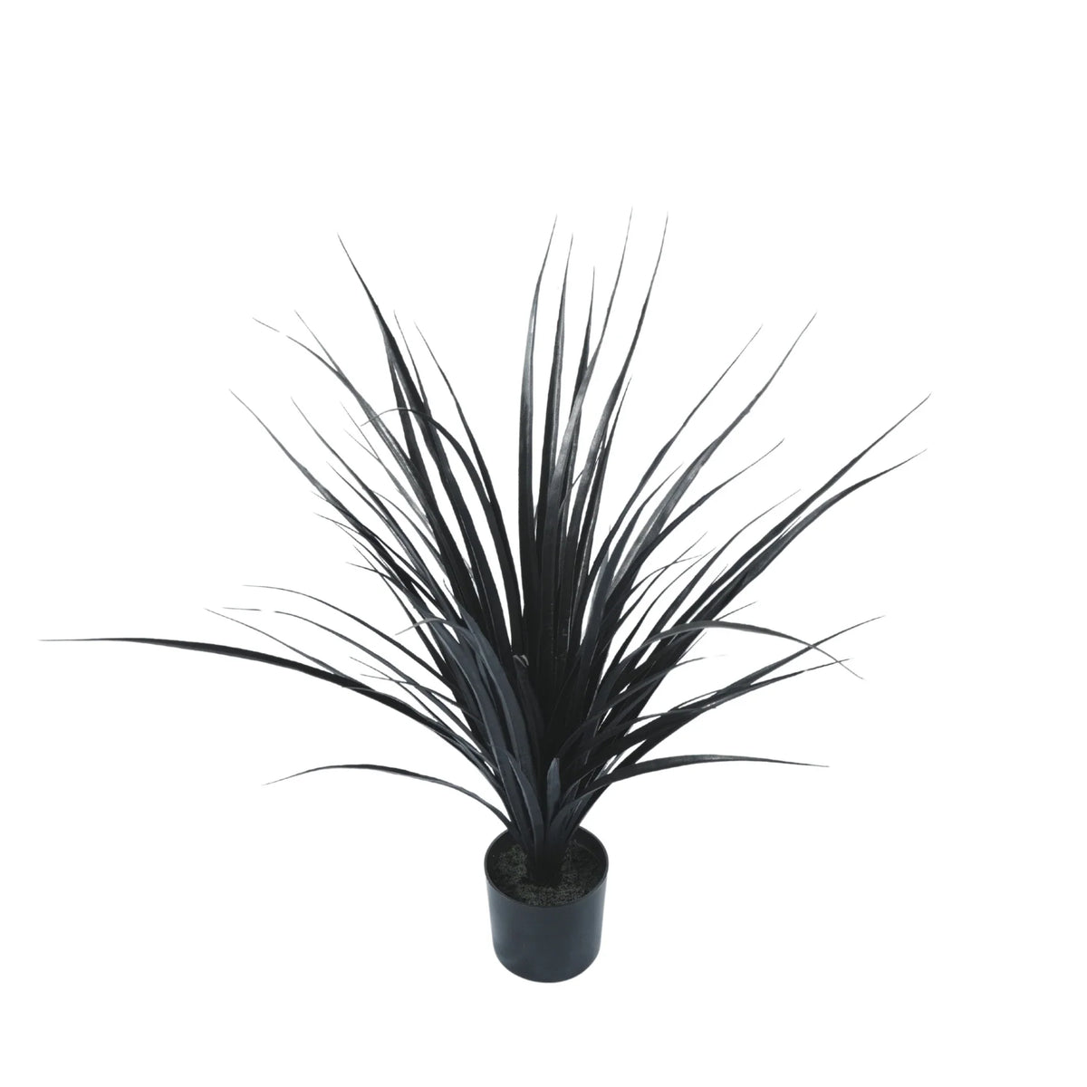 Premium Black Potted Artificial Long Grass (Yucca Grass) 75cm UV Resistant