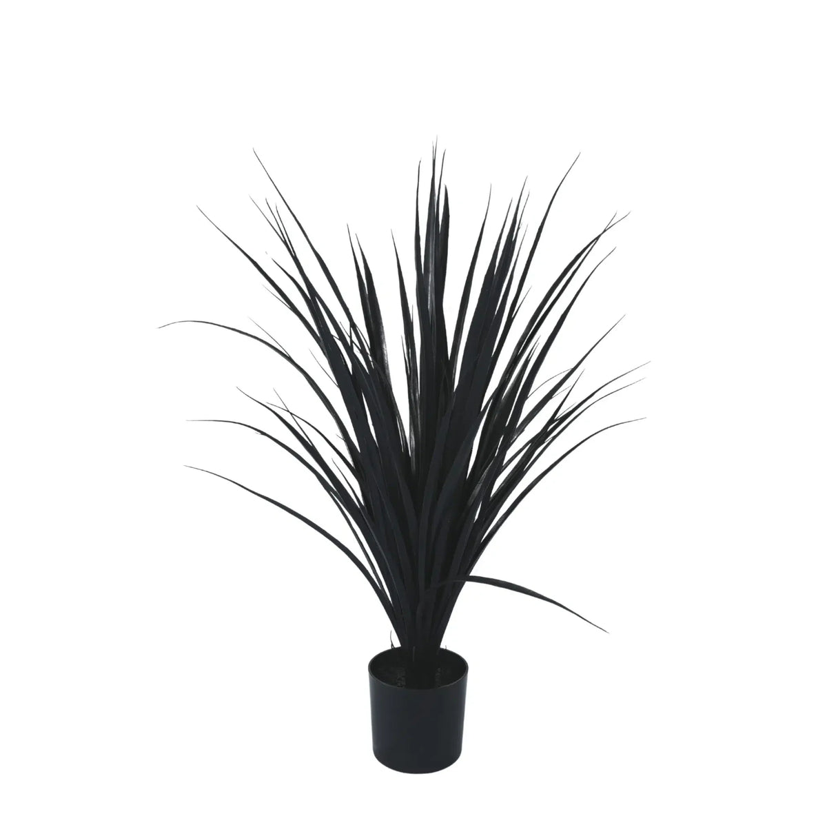 Premium Black Potted Artificial Long Grass (Yucca Grass) 75cm UV Resistant