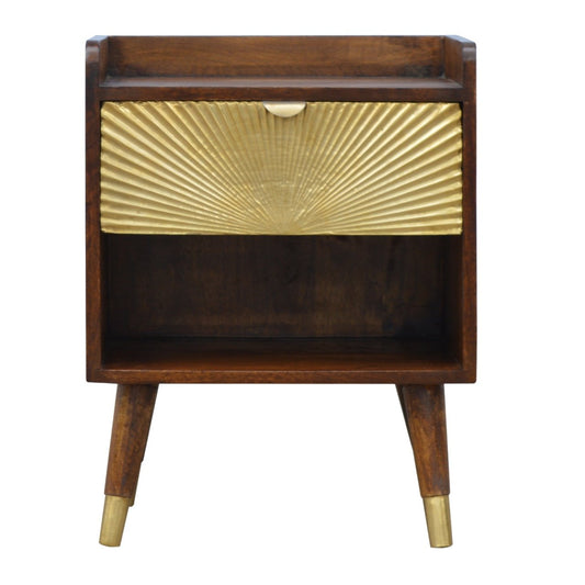 Manila Gold Chestnut Bedside 58cm