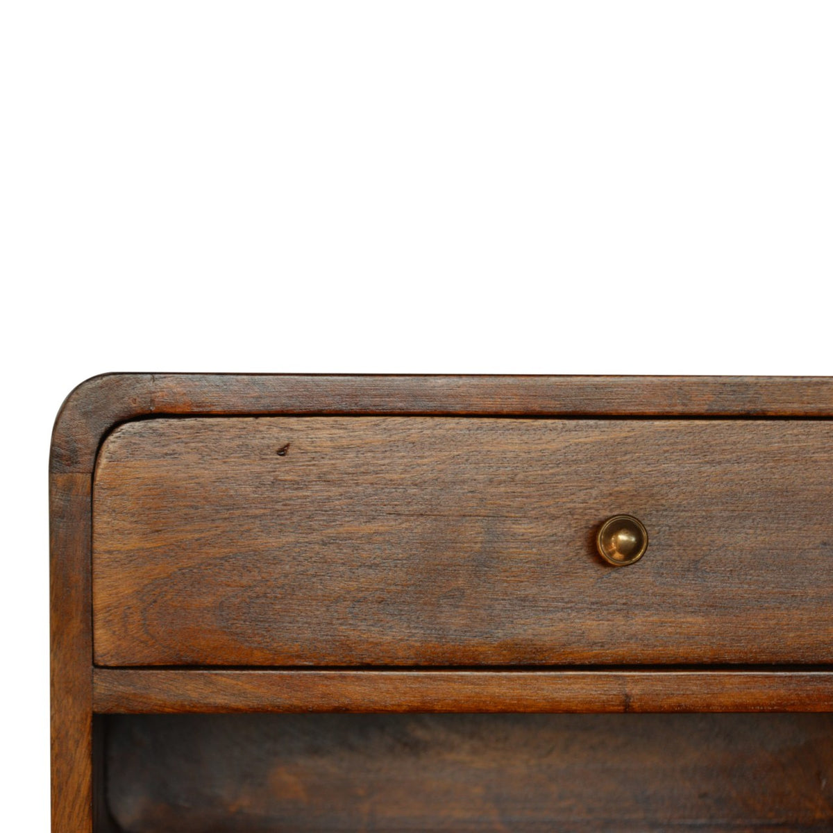 Floating Curved Chestnut Bedside 45cm