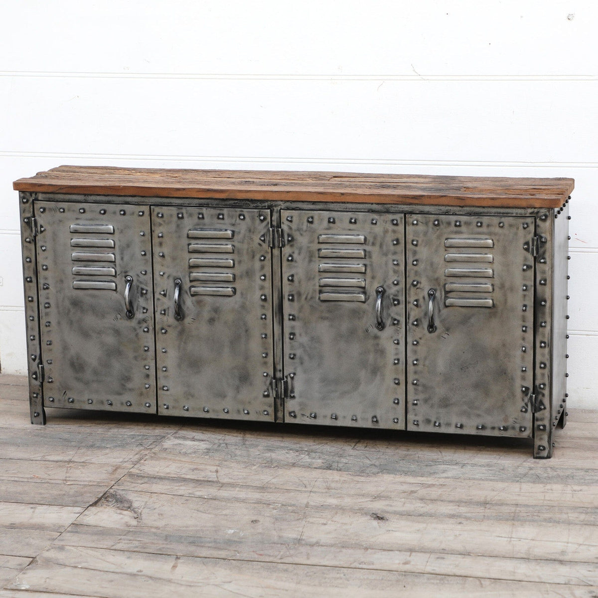 Rafferty Railway Sleeper Wood Iron Sideboard 153cm