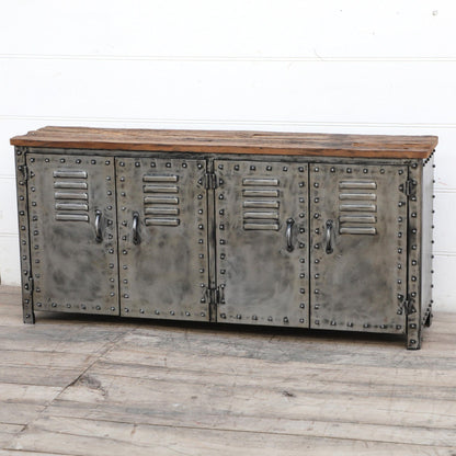 Rafferty Railway Sleeper Wood Iron Sideboard 153cm