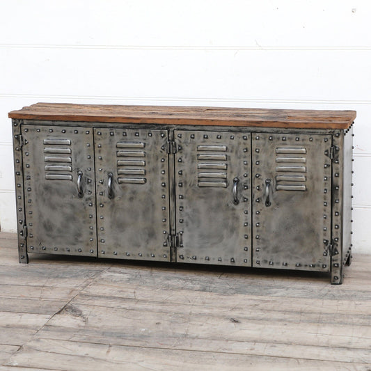 Rafferty Railway Sleeper Wood Iron Sideboard 153cm