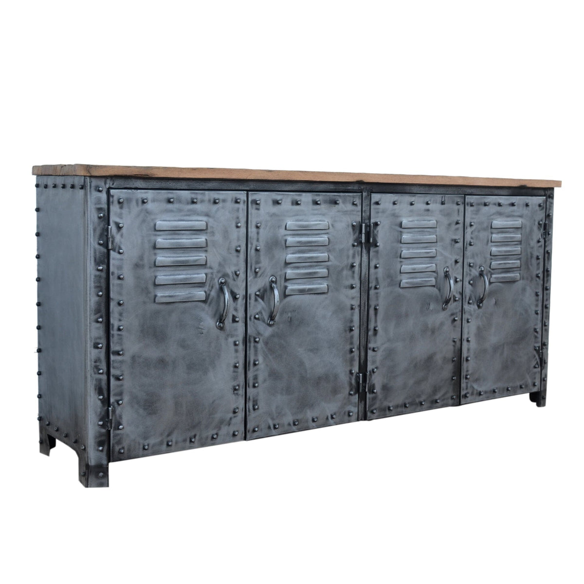 Rafferty Railway Sleeper Wood Iron Sideboard 153cm