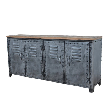 Rafferty Railway Sleeper Wood Iron Sideboard 153cm