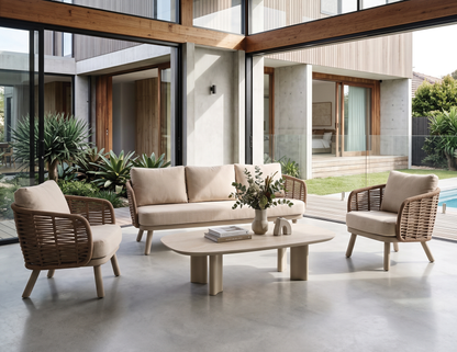 Sorrento 3 Seater Sofa - Outdoor - Latte