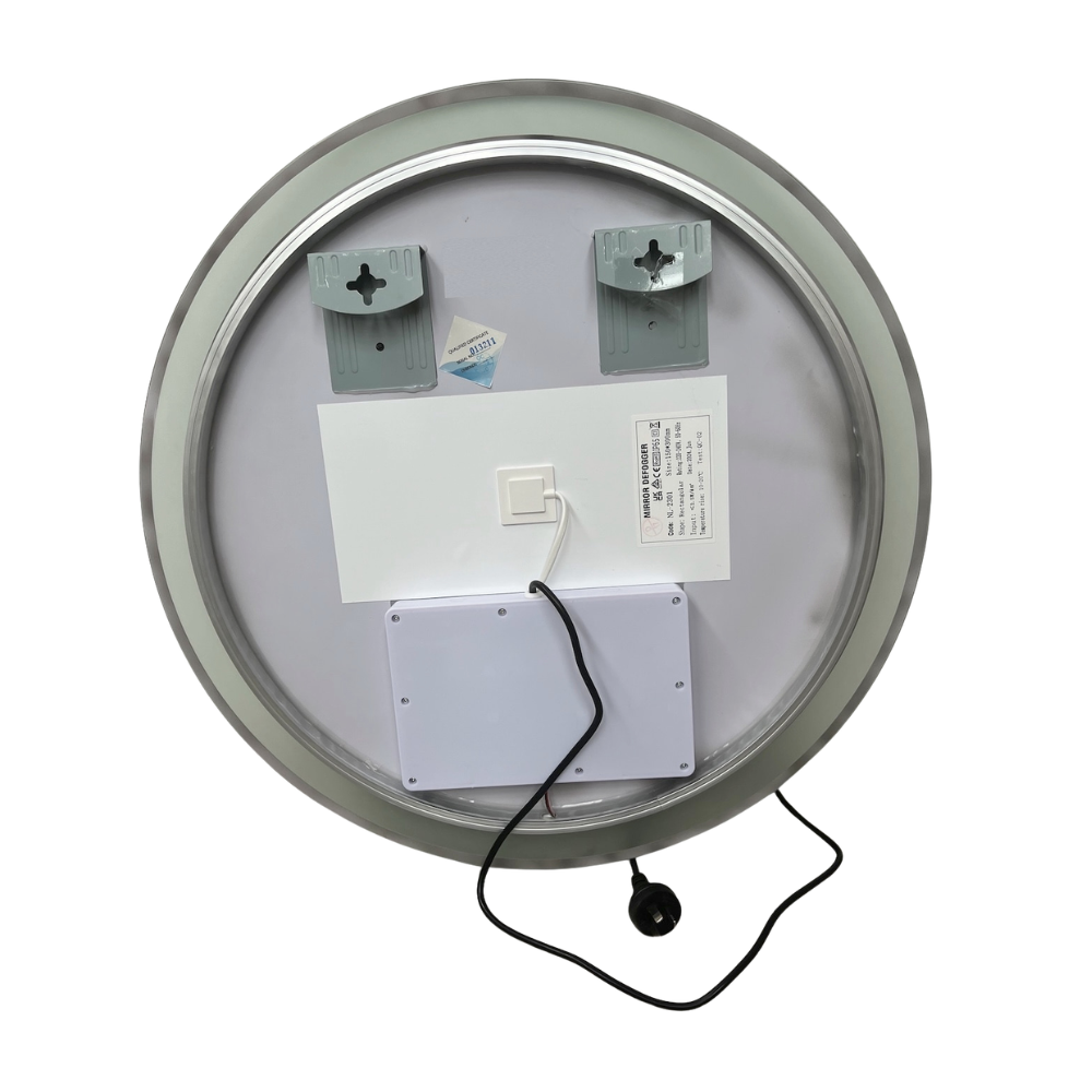 Round LED Mirror 80cm Frosted Defogger Dimmable 30mm Strip