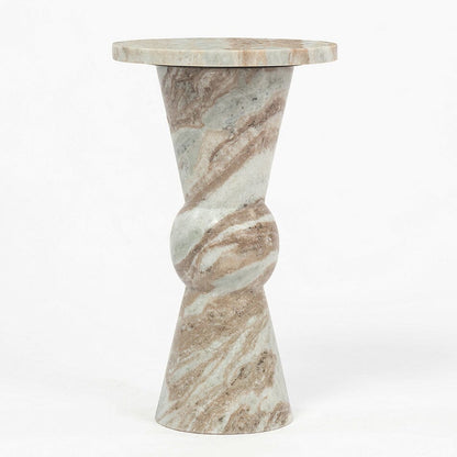 Rhiannon Solid Toronto Marble Side Table 48cm