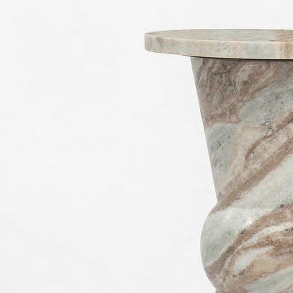 Rhiannon Solid Toronto Marble Side Table 48cm