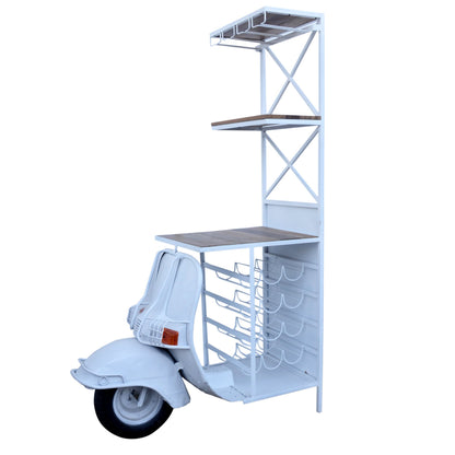 Riccardo Repurposed Scooter Wine Bar 181cm